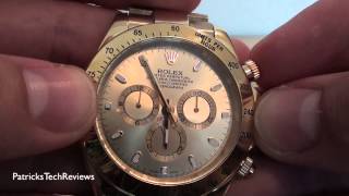 Rolex Replica Daytona Oyster Perpetual quot18k goldquot superlative chronograph officially certified [upl. by Waldner916]