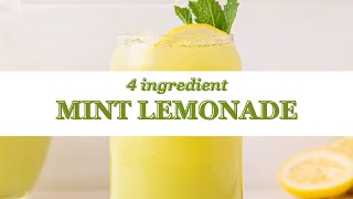 4 Ingredient Mint Lemonade Mediterranean Style [upl. by Jecon]