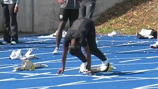 Carmelita Jeter block start Berlin 2009 training [upl. by Fredericka782]