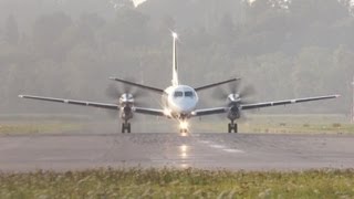 Saab 2000 SELRA Landing at Airport BernBelp  Beautiful Vortices [upl. by Cori]