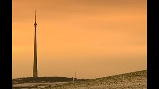 YTV weatherman takes a trip up Emley Moor transmitter mast  March 2016 [upl. by Sardella]