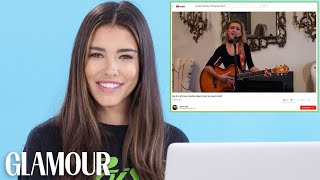 Madison Beer Watches Fan Covers On YouTube  You Sang My Song  Glamour [upl. by Ainoda]