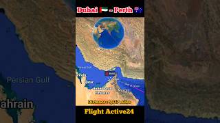 Dubai to Perth flight Route ✈️  Emirates Airlines  Ek540  flight aviation [upl. by Aekim]