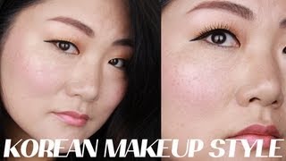 MONOLID EYES MAKEUP TUTORIAL  KOREAN MAKEUP STYLE [upl. by Ttihw655]