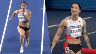 Ewa Swoboda Makes 712 60m Look EASY  2022 World Indoor Tour Dusseldorf [upl. by Aneekan]