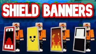 ✔ 4 Shield Design Banners in Minecraft [upl. by Eocsor422]