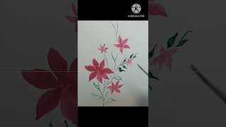 Flowers drawing easily art painting colour viralvideo trending art by NABA PRATIK [upl. by Yhtac]