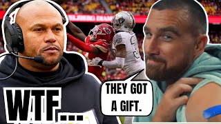 Travis Kelce INSULTS the RAIDERS SANTA GIFTED THEM A WIN Antonio Pierce Gets ENDORSEMENT for Job [upl. by Ainsworth681]