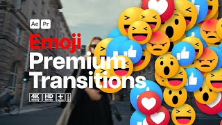 Premium Transitions Emoji After Effects Template  Premiere Pro MOGRTs [upl. by Luben]