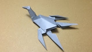 How to Make a Paper Dinosaur  Origami Plesiosaurus [upl. by Agnes]