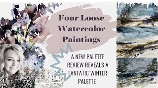 Three landscapes and one floral with a product review that reveals amazing colors for winter [upl. by Merrow997]