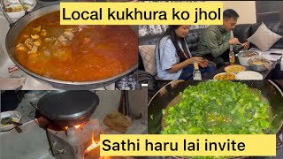 Local kukhura ko jholsathi haru lai invite🥰village lifelamahatta darjeeling vlog [upl. by Ocisnarf633]