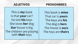 Adjetivos y Pronombres Posesivos en Inglés [upl. by Now]