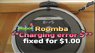 iRobot Roombaquot charging error 5quot fixed for 100 [upl. by Enyleuqcaj]