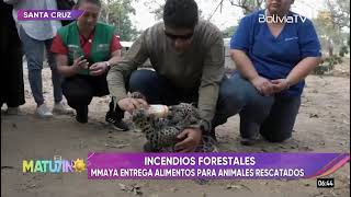 MMAyA entrega alimentos para animales rescatados de los incendios forestales [upl. by Eraste]