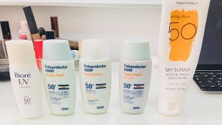 Resenha Protetores Solares ISDINBIORÉ TONYMOLY [upl. by Gnauq557]