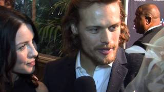 OUTLANDER  Sam Heughan Caitriona Balfe  The quotStiff Onequot Comment [upl. by Susanna]