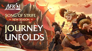 Journey Unfolds NEW INFO Song of Strife Season Update  AFK Journey [upl. by Nnylahs822]