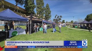 Voter registration and resource fair held in East LA [upl. by Chen]