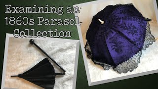 A Look at a Collection of 1860s Parasols  Extant Analysis [upl. by Alesiram]