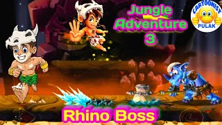 Rhino Boss  Jungle 3  World 4  Level 4  Gameplay Android  Jungle Adventure 3 [upl. by Nylime]