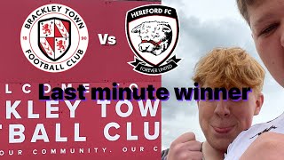 Brackley town vs Hereford FC last minute winner￼ [upl. by Anerehs]