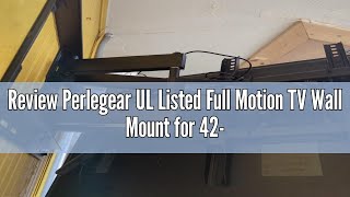 Review Perlegear UL Listed Full Motion TV Wall Mount for 4285 inch TVs up to 132 lbs TV Mount with [upl. by Osber]