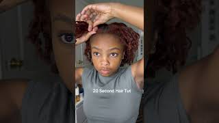 Two pigtails hairstyle What’s your go to hairstyle hairstyle curlyhair type4hair hairtutorial [upl. by Aiyn]