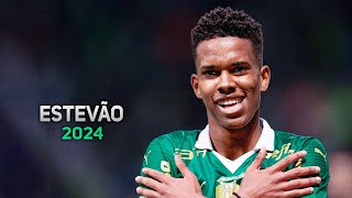 Estevão Willian 2024 ● Palmeiras ► Magic Dribbling Skills Goals amp Assists  HD [upl. by Trix]