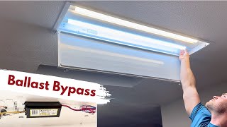 Convert Fluorescent Tube Lights to LED  Easy Ballast Bypass Instructional  Builds by Maz [upl. by Naggem313]