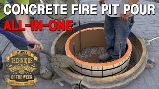 Pour Concrete Fire Pit [upl. by Ergener]