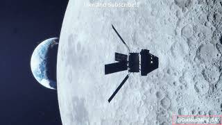 Spectacular Moon Flyby and reentry to Earth by Orion Spacecraft  Animation  Artemis1 [upl. by Rickard]