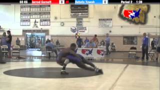 2012 Univ WTT 60 KG  Jarrod Garnett NRV vs Bebeto Yewah La Crosse [upl. by Almallah674]