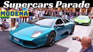 Modena Motor Valley Fest 2022  Ducati Motorbikes amp Supercars Parade  Engine Revs amp Sound [upl. by Nyberg820]