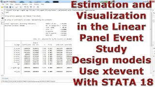 Estimation and Visualization in the Linear Panel Event Study Design models Use xtevent With STATA 18 [upl. by Adnahsam]