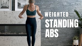 STANDING ABS Workout  With Weights [upl. by Rivers]