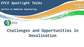 Challenges and opportunities in desalination [upl. by Monney]