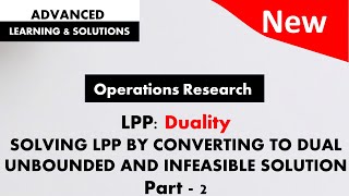 LPP  Solution by converting primal to dual  Unbounded solution  Infeasible solution [upl. by Anehsat]