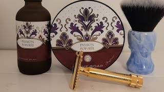 Wet shaving Gentlemans nod  Passion Poivrée a collab with BBS Live [upl. by Chantal]