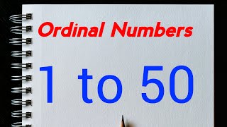 Ordinals Numbers 1 to 50 in english  First to fiftieth Ordinal Numbers in words [upl. by Lander]