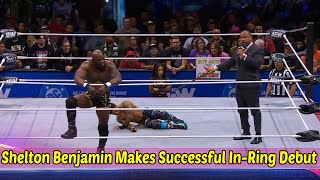 Shelton Benjamin Makes Successful In Ring Debut During AEW Dynamite [upl. by Ravel832]