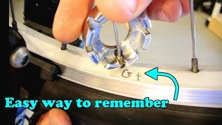 Straighten a bike wheel with the simple quotGtquot method truing [upl. by Graehl]