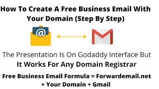 Free Business Email With Godaddy Domain  Managed From Gmail Works In 2021 [upl. by Ecnarual]