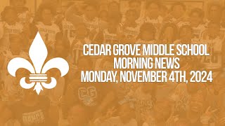 CGMS Morning News  Monday November 4th 2024 [upl. by Harras578]