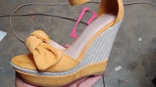 🚨 ¡SORPRENDENTE 😱 👉 Así es CÓMO se HACE unas PLATAFORMAS con MATERIAL de YUTE yute sandalias [upl. by Adikam]