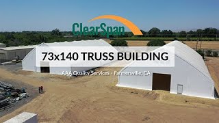 ClearSpan Warehouse Buildings – AAA Quality Services – Farmersville CA [upl. by Eynaffit]