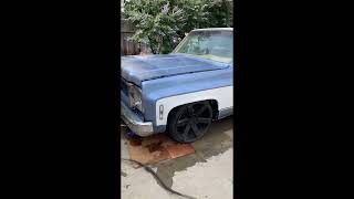 7387 Chevy C10 Rear Shock Extenders Install [upl. by Poliard]