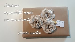 Facciamo un pacchetto regalo con rose di carta  Stefi64 [upl. by Mcroberts733]