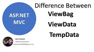 Difference Between View Data View Bag and Temp Data in MVC Interview questions [upl. by Eelyram]