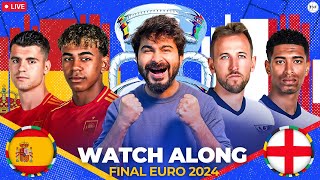 Spain v England Live Score UEFA Euros Final  LIVE Reaction amp Watchalong [upl. by Azelea]